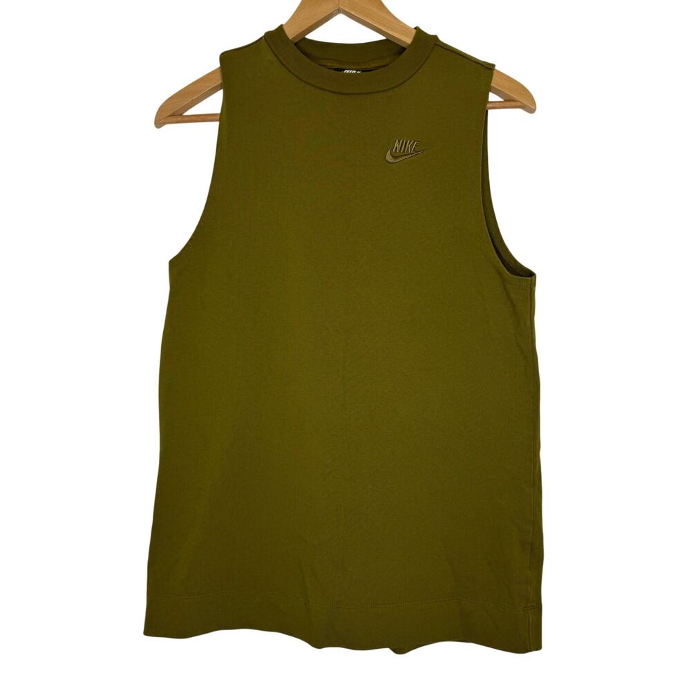 Nike Sportswear Women's Jersey Tunic Tank Green Size S CU5629-368 Thick